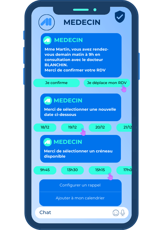 Exemple RCS rappel de rendez-vous